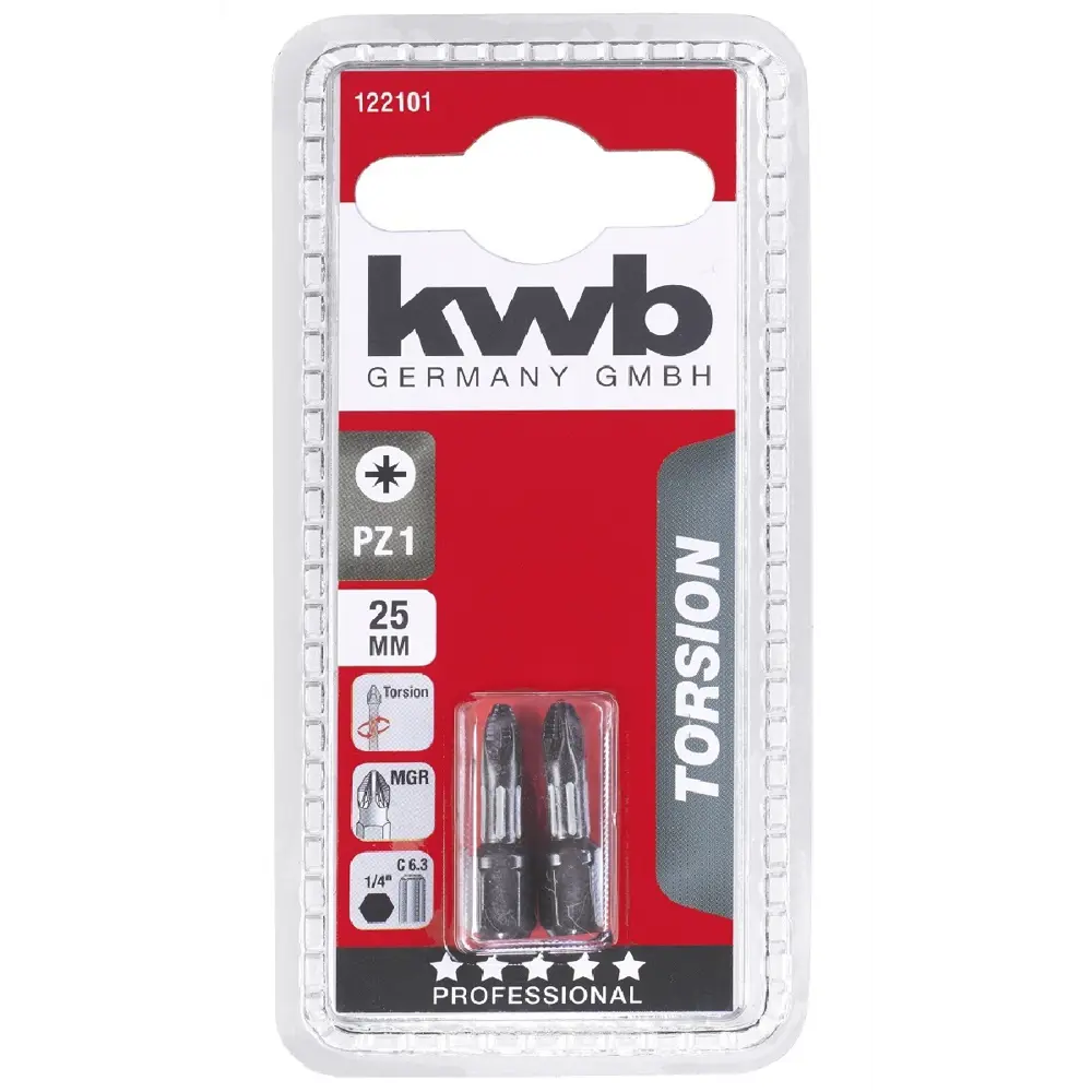 Бита KWB 122101 PZ1x25 мм, 2 шт Santreyd STLM-2090310 - Вид №1
