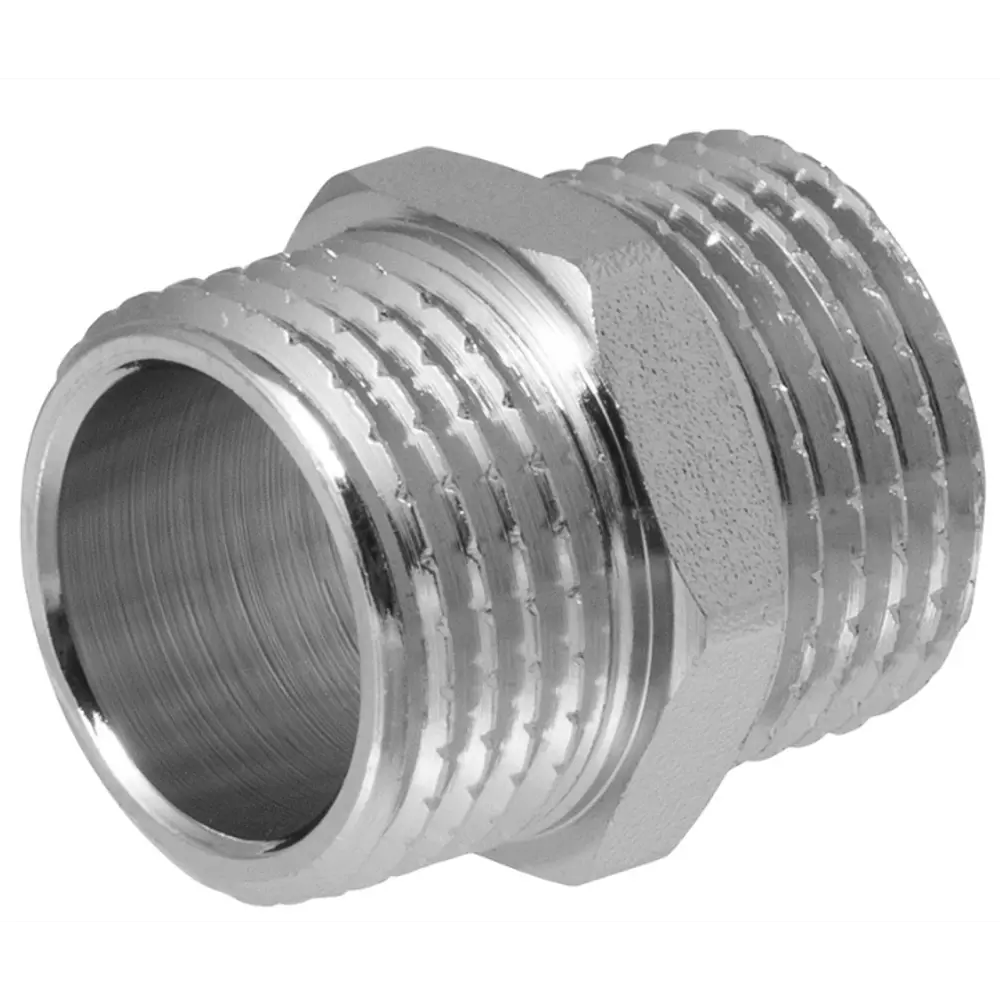 Ниппель-бочонок MPF 1/2" наружная-наружная резьба латунь Santreyd STLM-2014621