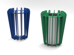 Наружные полиэтиленовые стойки для мусора