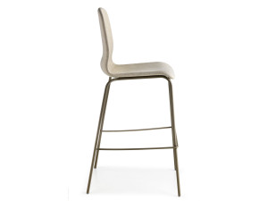 Высокий стальной табурет с подставкой для ног