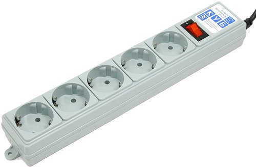SPG-B-15 Surge protector power cube b 5.0 m 5 outlets (gray) 10a / 2.2kw Электрическая мануфактура Santreyd 