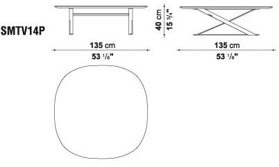 Maxalto Низкий квадратный мраморный журнальный столик Pathos sun-id-1391278 - Вид №2