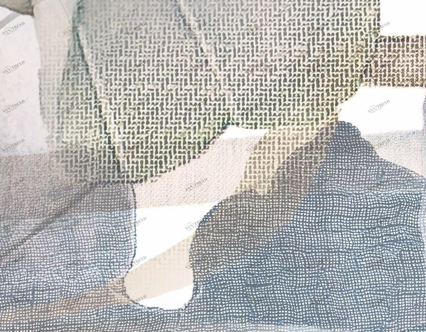 KOHRO Хлопковая ткань с графическими мотивами A gong on the river K0006081 