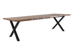 Сделанный на заказ стол Wany Edge с металлическим основанием ijlbrown