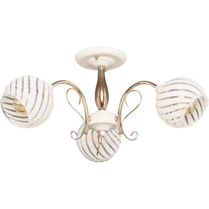 Люстра потолочная «Ария» КС30071/3С, 3 лампы, 9 м², цвет белый/золотой