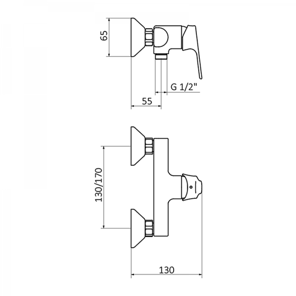 Смеситель для душа E-PLUS GRB MIXERS 35212320 - Вид №1