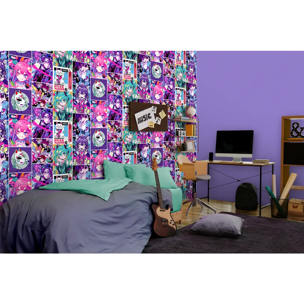 Обои Ateliero Anime фиолетовые с виниловым покрытием 89341685 STLM-0831539 - Вид №3