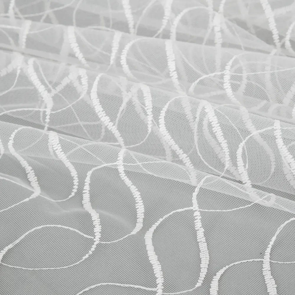 Тюль 1 м/п Вышивка 908844 сетка 290 см цвет шампань TEX REPUBLIC STLM-2082896