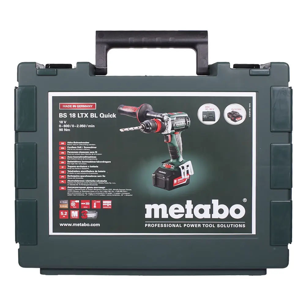 Шуруповерт Metabo BS 18 LT BL, 18 В, 5,2 Ач 18119181 STLM-2024274  - Вид №4