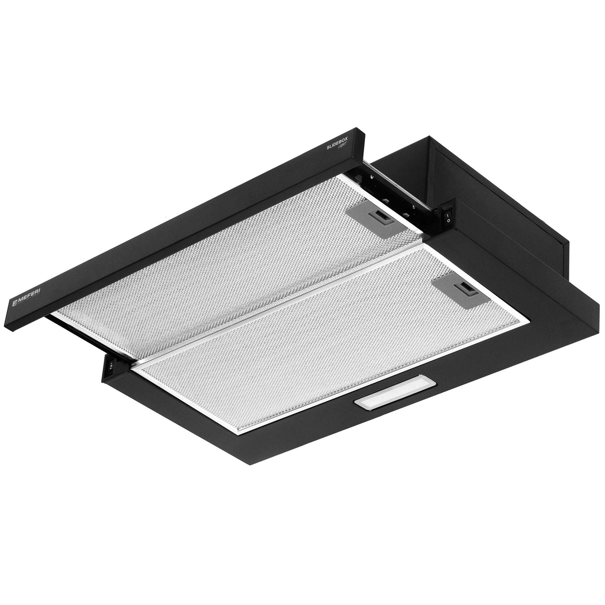 9168706 Вытяжка телескопическая Meferi SLIDEBOX60BK LIGHT черный/черный STDN-0020483 - Вид №2