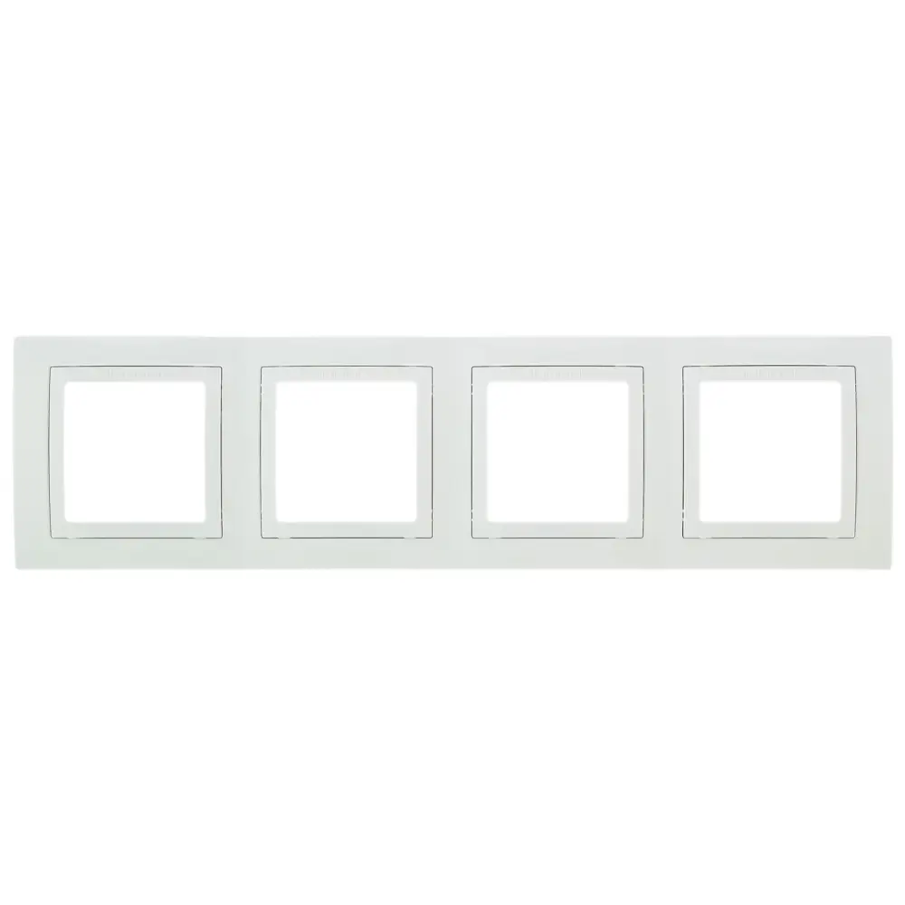 Рамка для розеток и выключателей Systeme Electric Unica 4 поста, цвет белый STLM-2151397