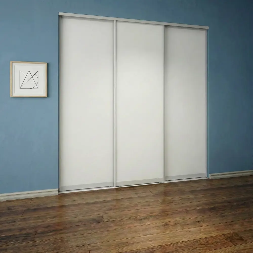 Дверь-купе KONSENSA 225.5x80.4 см МДФ цвет белый профиль матовое серебро STLM-2103639 - Вид №11