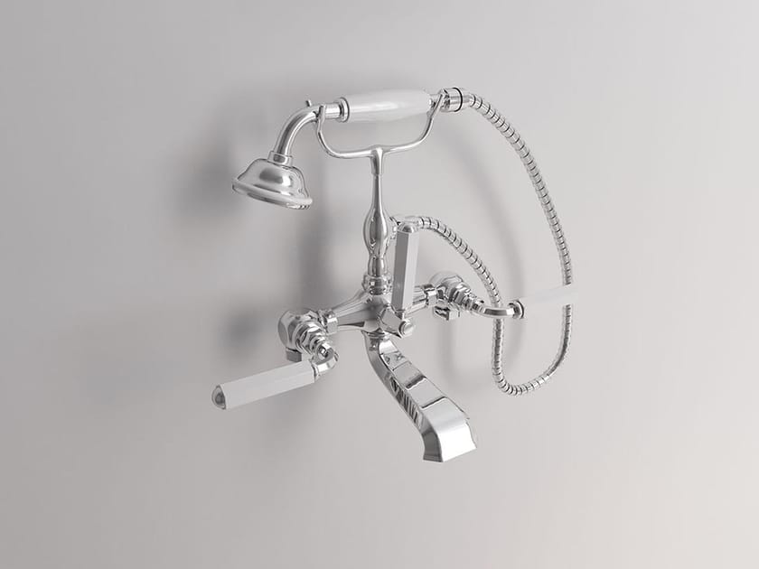 Смеситель для ванны с 2 отверстиями с ручным душем Park Avenue Dark White ARCH-00139217