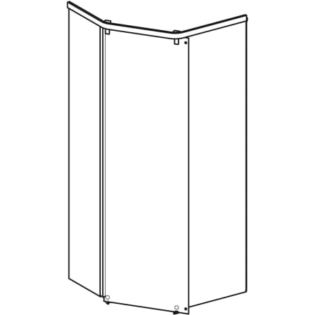 558.207.00.1 Пятиугольный передний элемент Porsgrund Showerama 10-5 Geberit  - Вид №1