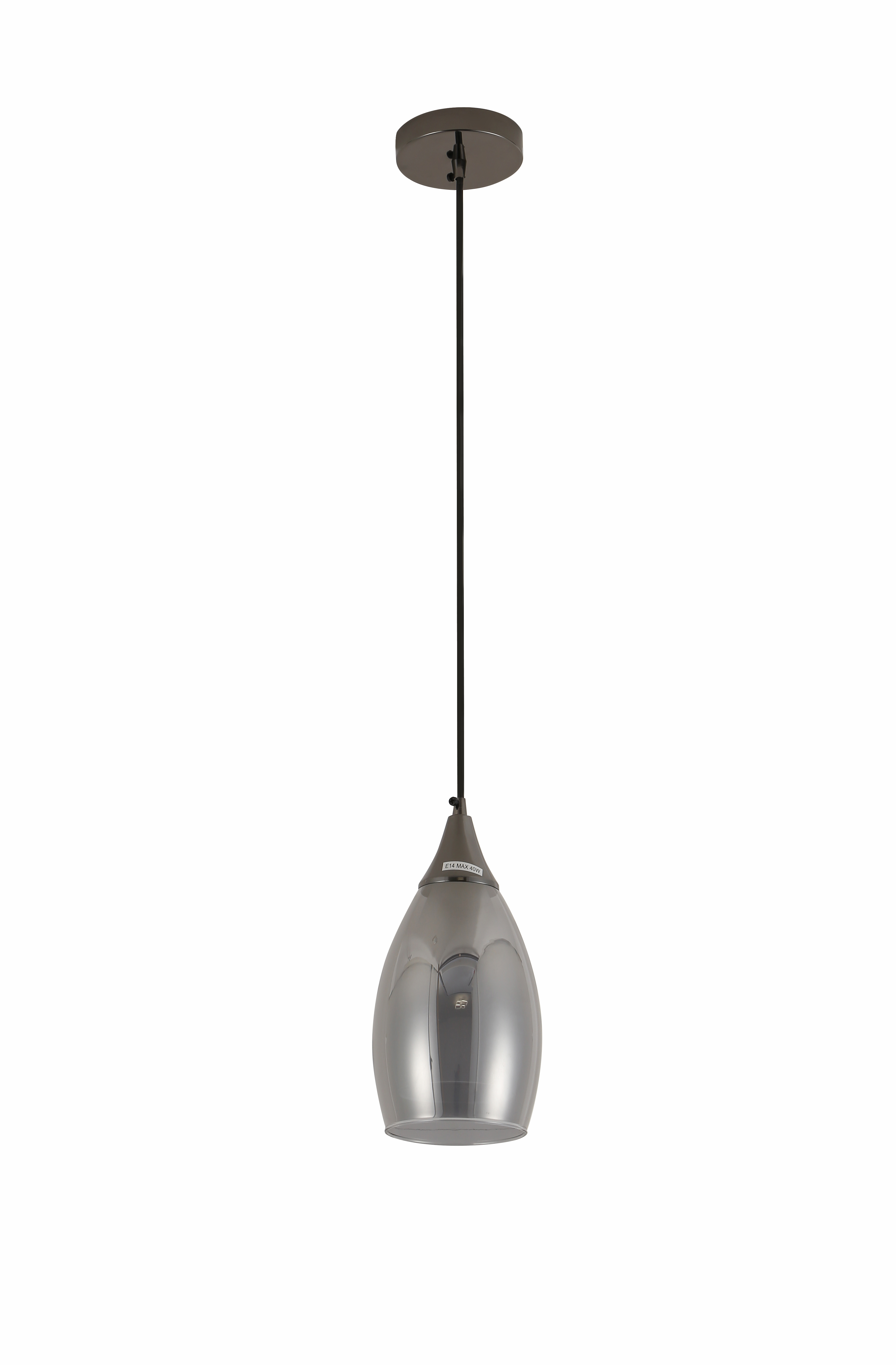 Дизайнерская подвесная люстра SCHAFFNER Paso 5020-1 с серым стеклянным плафоном 87460835 STLM-0073921