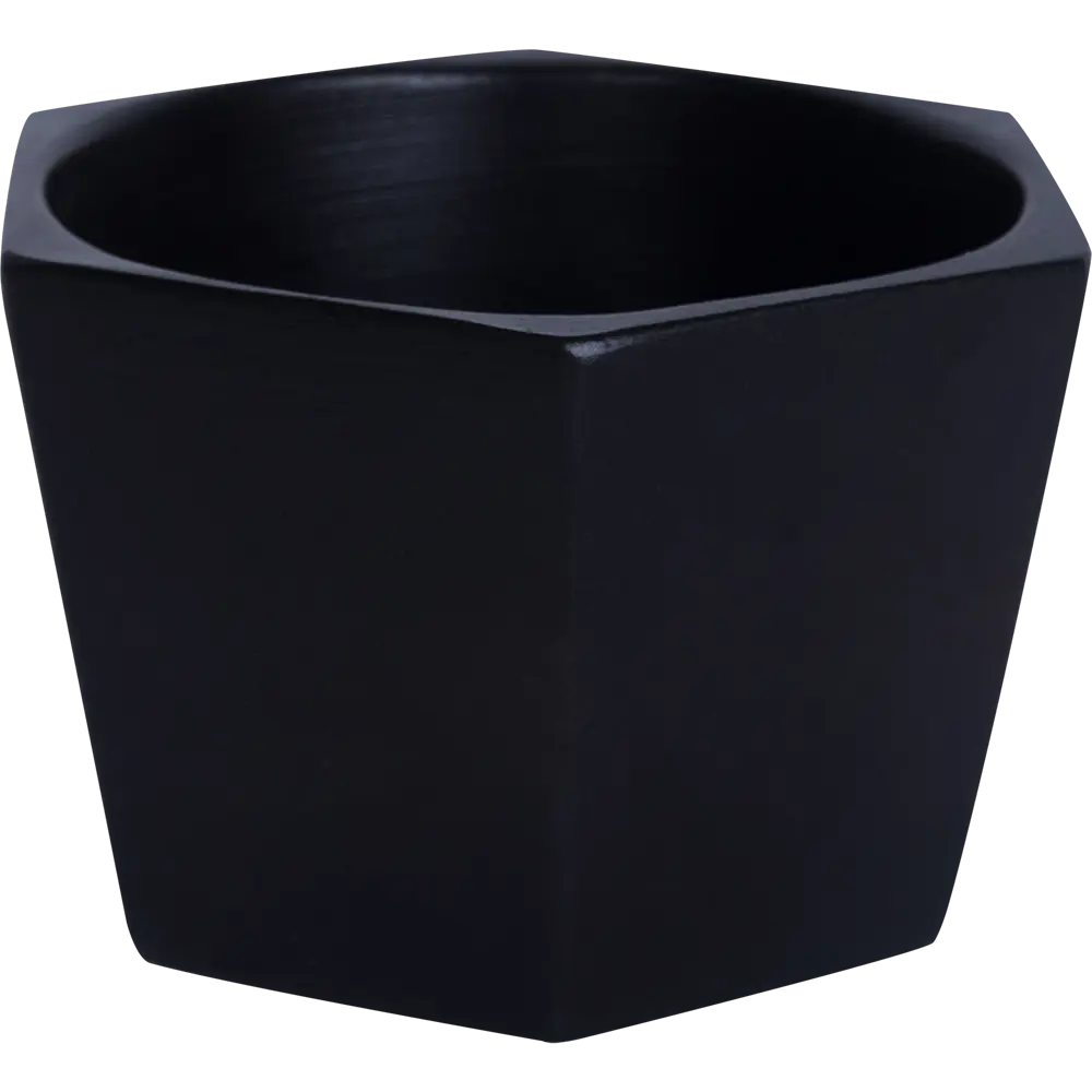 Кашпо Эджес ø14 h9 см v0.75 л керамика чёрный Santreyd STLM-2021918 - Вид №1