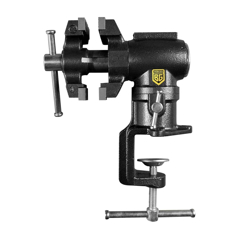 Тиски чугунные многофункциональные со струбциной "ФОРСЕТИ" 63мм BERGER BG1341 Верстакофф  - Вид №1