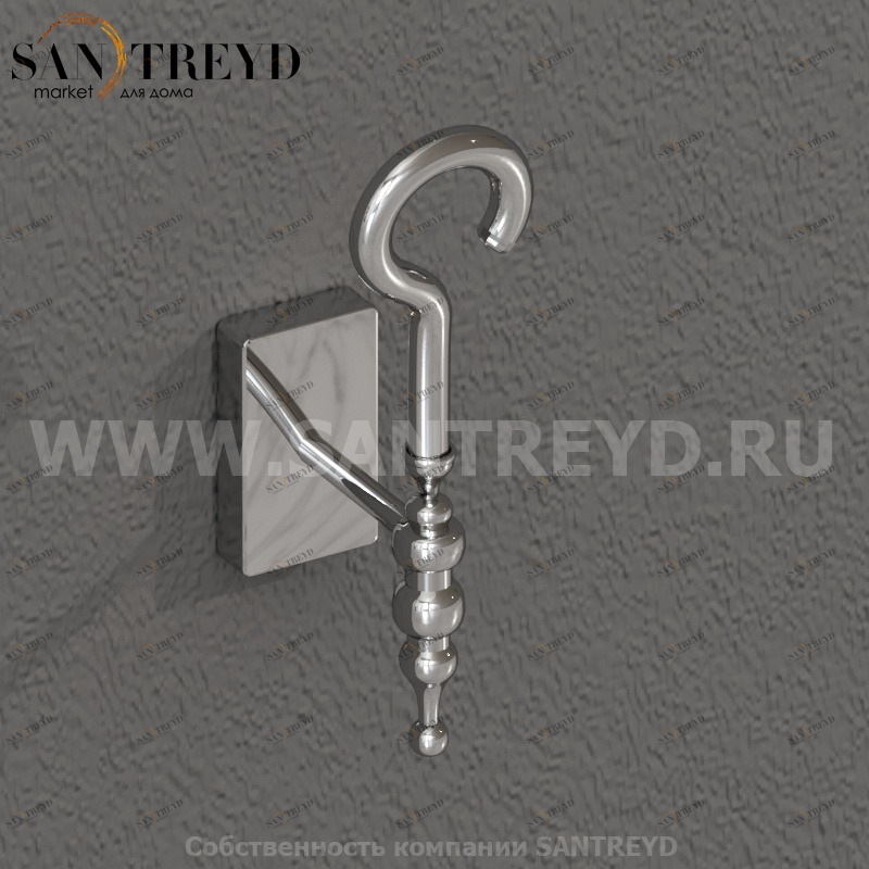 PAAC43 Крючок для одежды 6 см Хромированный Globo Paestum Италия Ceramica Globo