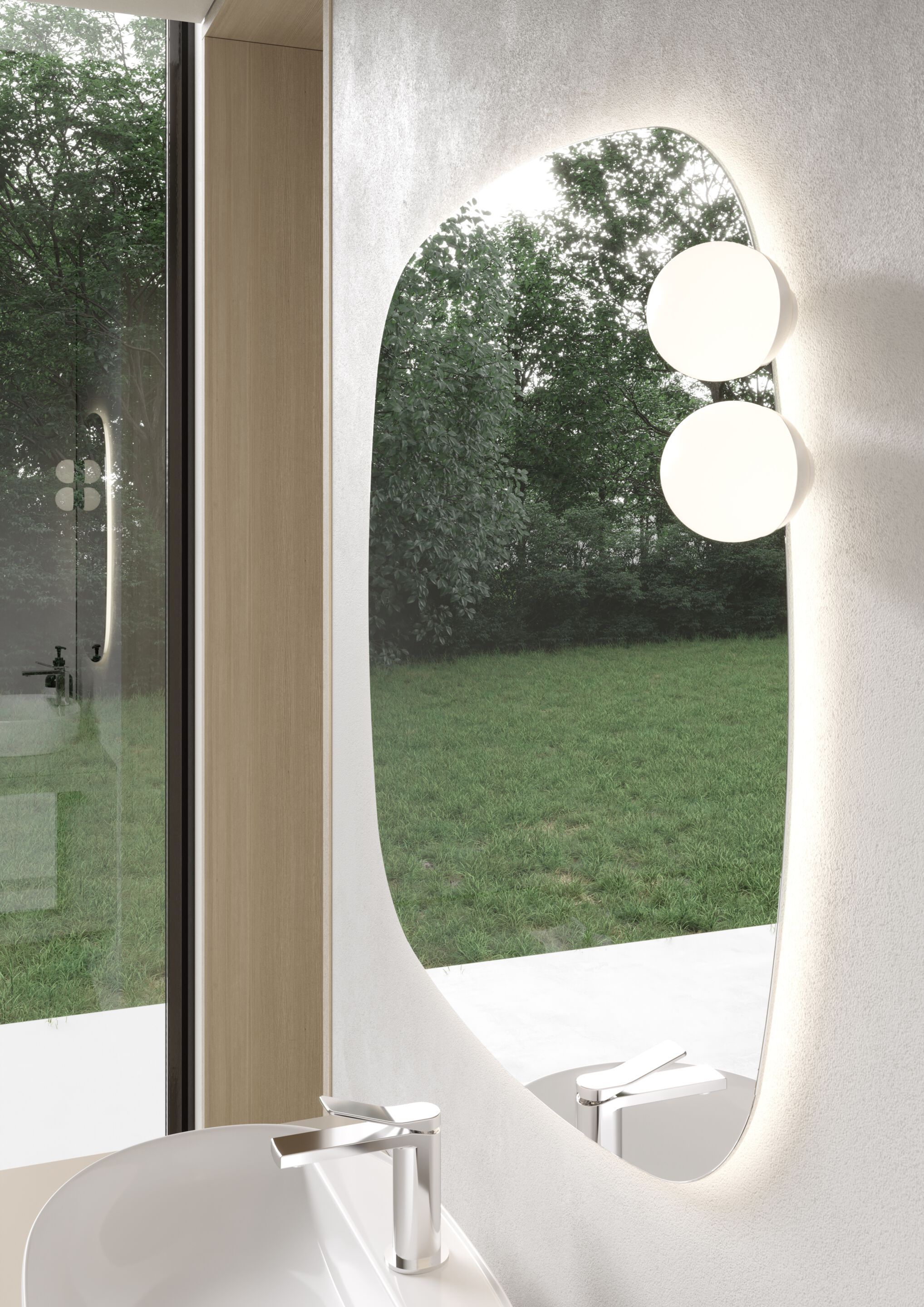 Подвесной шкаф для умывальника с держателем для полотенец Ideagroup Play ARCH-00002585 - Вид №1