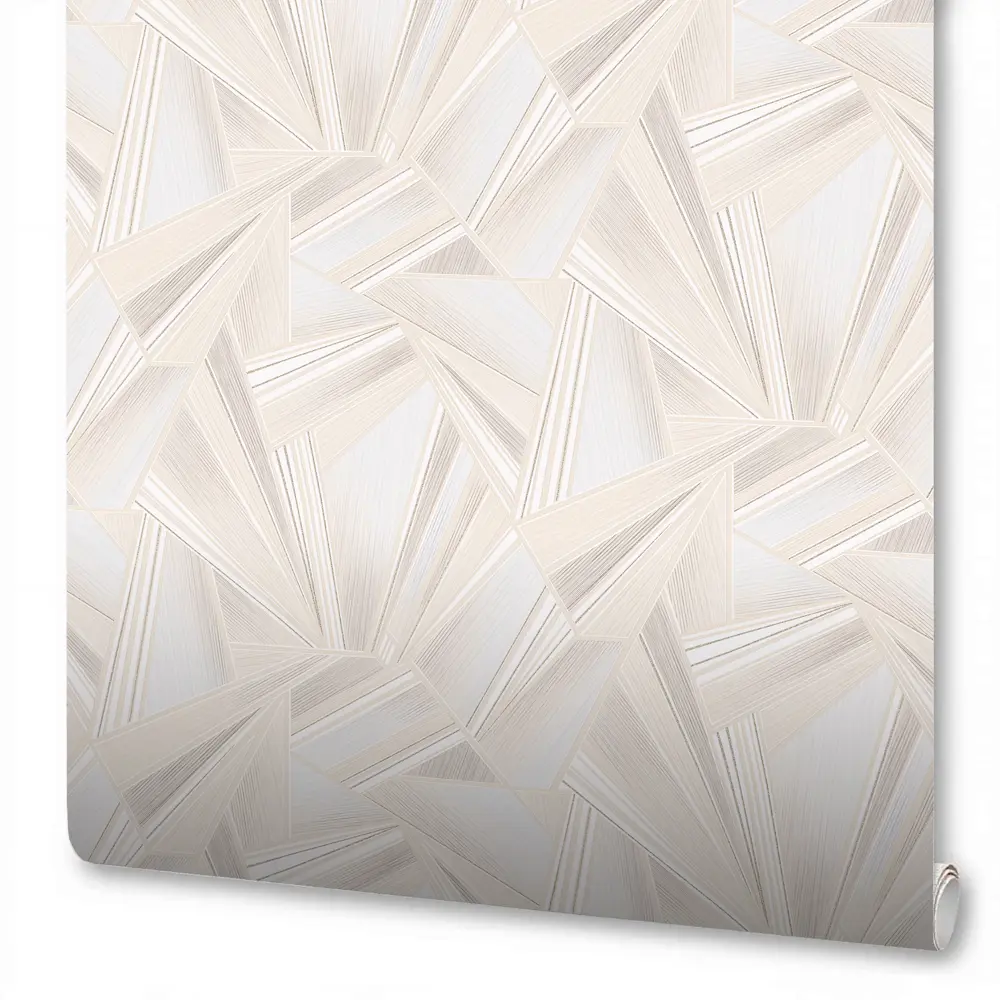 Флизелиновые обои Wallsecret Crystal бежевые для элегантного интерьера 89024728