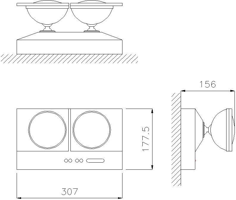DAISALUX Регулируемый настенный светодиодный аварийный свет Zenit sun-id-1373665 - Вид №1