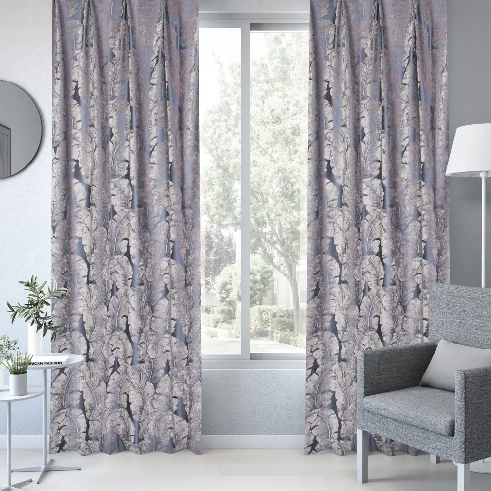 Штора на ленте Inspire Inula 200x280 см цвет серо-синий 83561910 STLM-2190107  - Вид №6