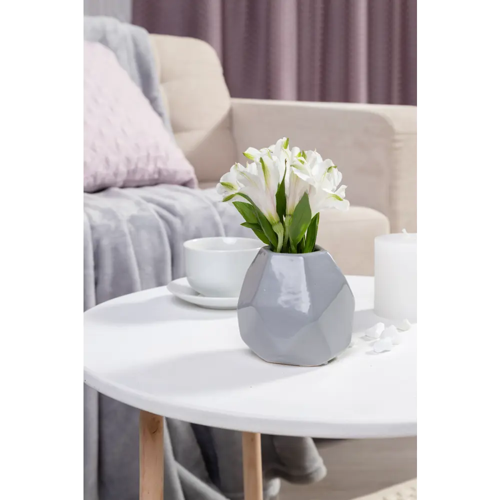 Ваза «Геометрия», 9.5 см, керамика, цвет серый Santreyd STLM-2207838 - Вид №1