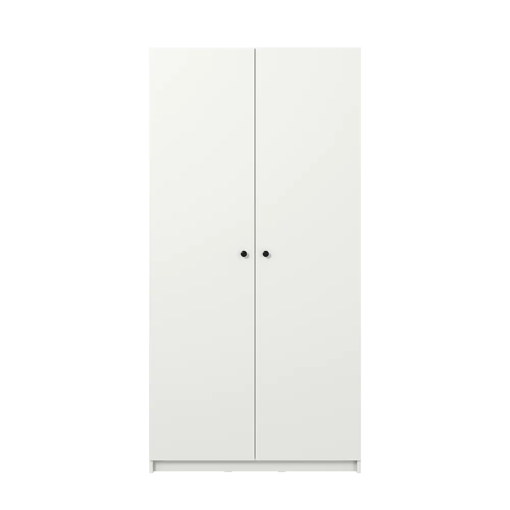Шкаф распашной Турин с 2 дверями 100x200.9x37.2 см ЛДСП цвет белый Santreyd STLM-2201001 - Вид №2