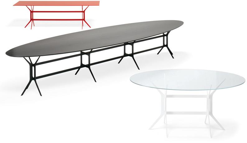 YDF Овальный стол из лакированного металла Tavoli sun-id-1503460 - Вид №6