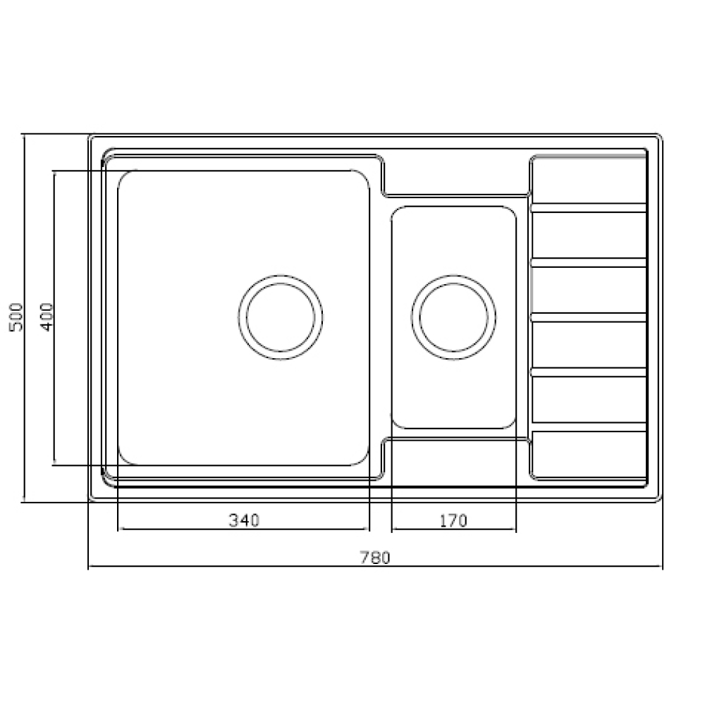 Кухонные мойки Eco Roma SMR-7850B.0 SEAMAN  - Вид №3