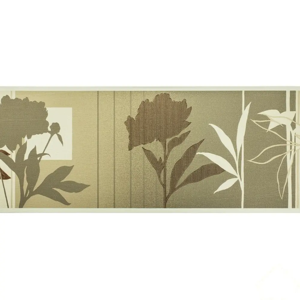 Бордюр флизелиновый 0,17х5 м, цветы, коричневый Rasch STLM-2115697