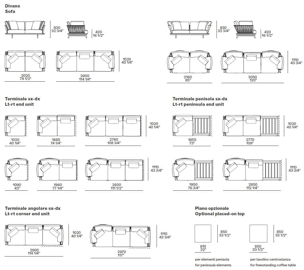 4-местный тканевый садовый диван Poliform LAGOON ARCH-00111619 - Вид №2