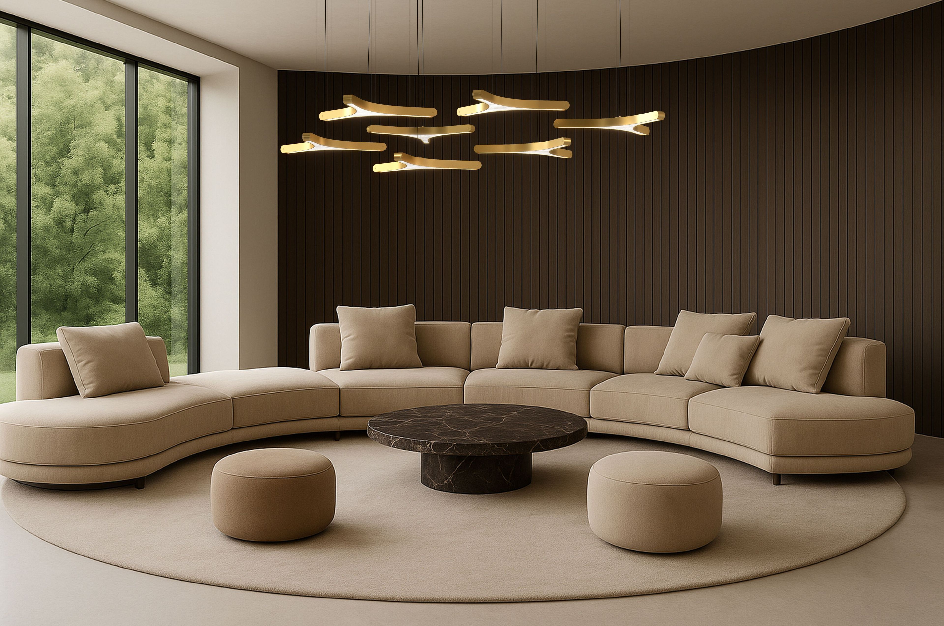 Подвесной светильник из алюминия и кованого стекла Euroluce Lampadari Pegaso ARCH-00151443 - Вид №1