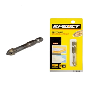 Сверло по стеклу и керамике 4-Грани 4мм 1/4 Креост