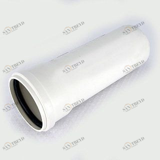 Канализационная труба 110 х 250 Sinikon с раструбом (белая) 500083K