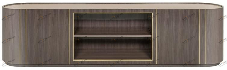 FRATO Низкая деревянная тумба под ТВ с распашными дверцами  Ffu370005aaa 