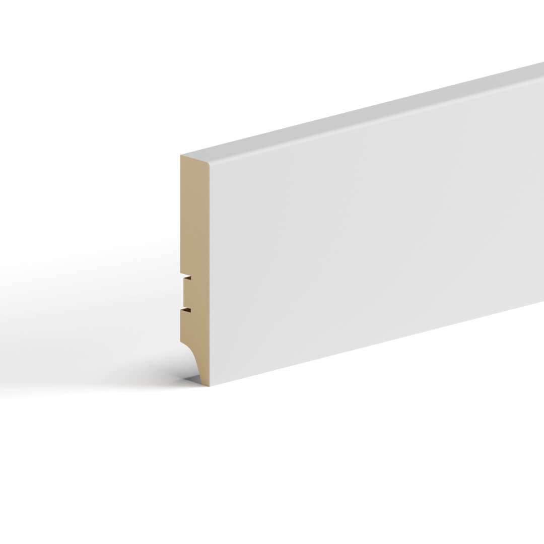 Напольный плинтус МДФ STELLA 100А 2000х100х16 Белый (4шт в упак) Standart STSR-1338