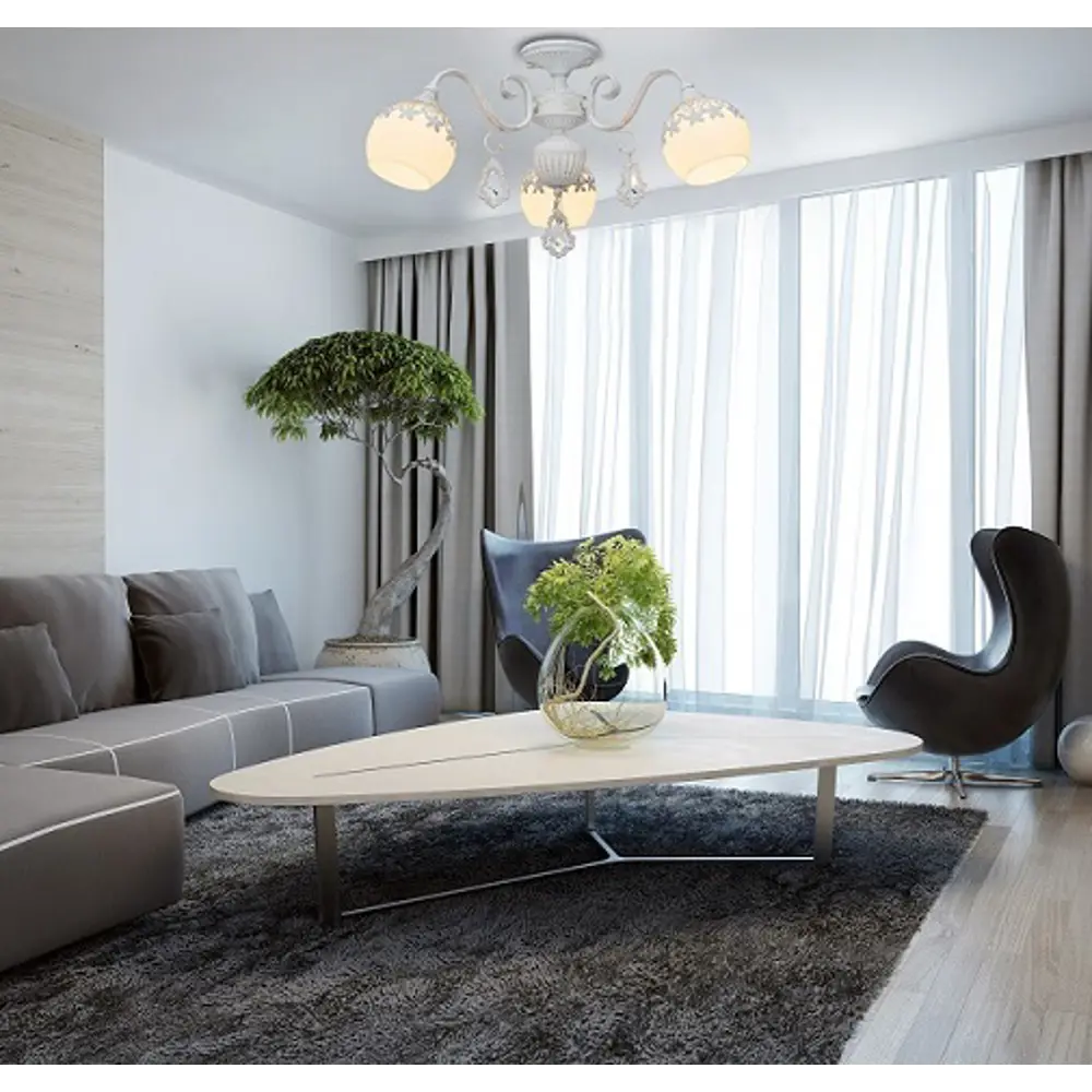 Люстра Louis 3хЕ27х60 Вт цвет белый LAMPLANDIA STLM-2183802 - Вид №7