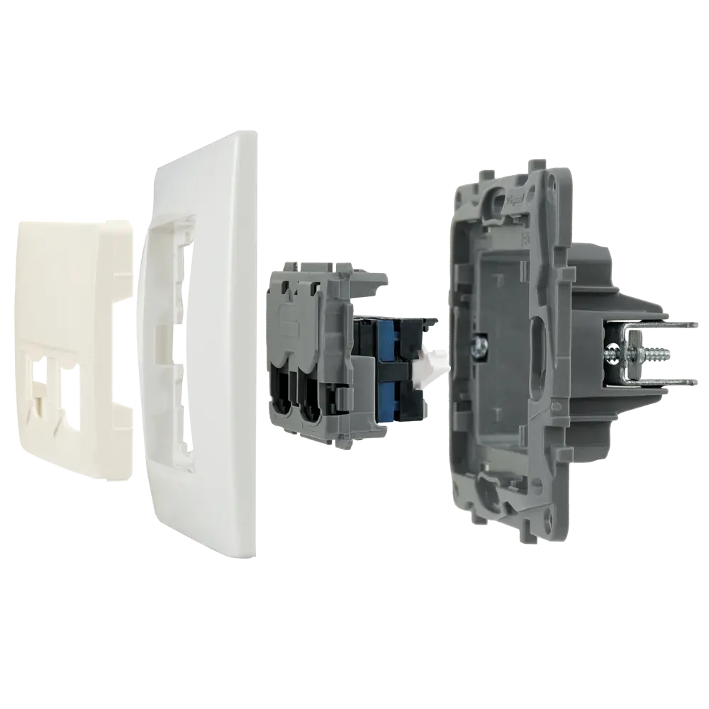 Розетка компьютерная двойная RJ45 категория 6 UTP - Legrand Etika - слоновая кость STLM-2125205 - Вид №6