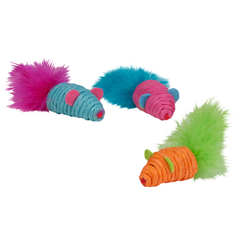 ПР0018961 Игрушка для кошек Набор Мышка спираль (3шт.уп) CHOMPER 