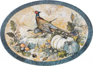 10661511 Certified International Блюдо овальное Certified Int. Осенняя пора. Фазаны 40,5см, керамика Керамика