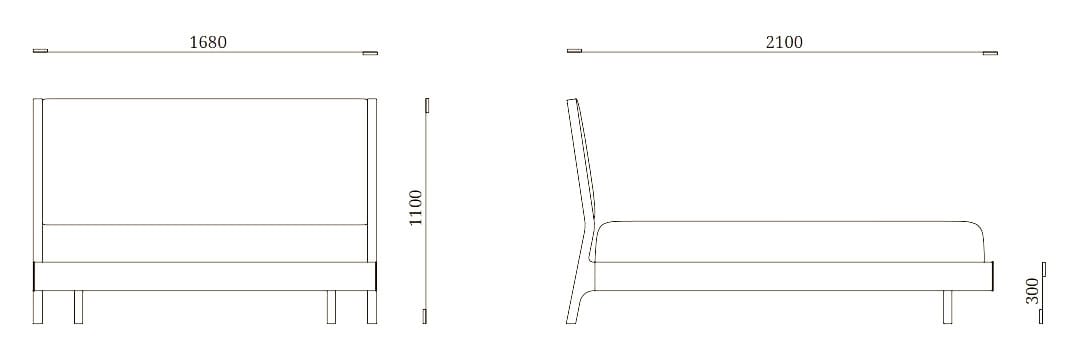 Деревянная двуспальная кровать с мягким изголовьем Febal Casa LISBOA SOFT ARCH-00075723 - Вид №4