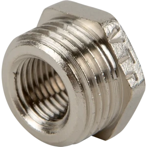 Футорка Valtec наружная-внутренняя резьба 1/2"х1/4" никелированная латунь 14242203 STLM-2064952