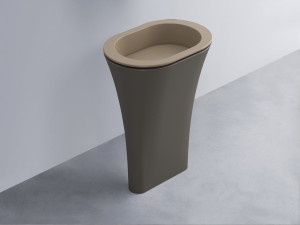 AMLA65-AN+AMPILO-AN+AMCOLO-FN Раковина Amedeo Ovale отдельностоящая cielo Enjoy + Amedeo