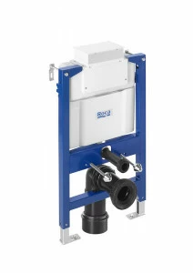 A890121010 DUPLO WC UNDER WINDOW - Каркас со встроенным бачком с двойным смывом для подвесного унитаза. Позволяет передний или верхний привод. Колено 90 ø / 110 ø ROCA In-Wall