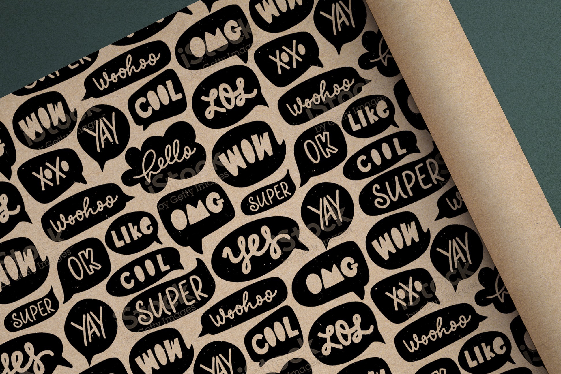 85631239 Упаковочная бумага «Надписи» 70 см STLM-0064707 СИМФОНИЯ  - Вид №3