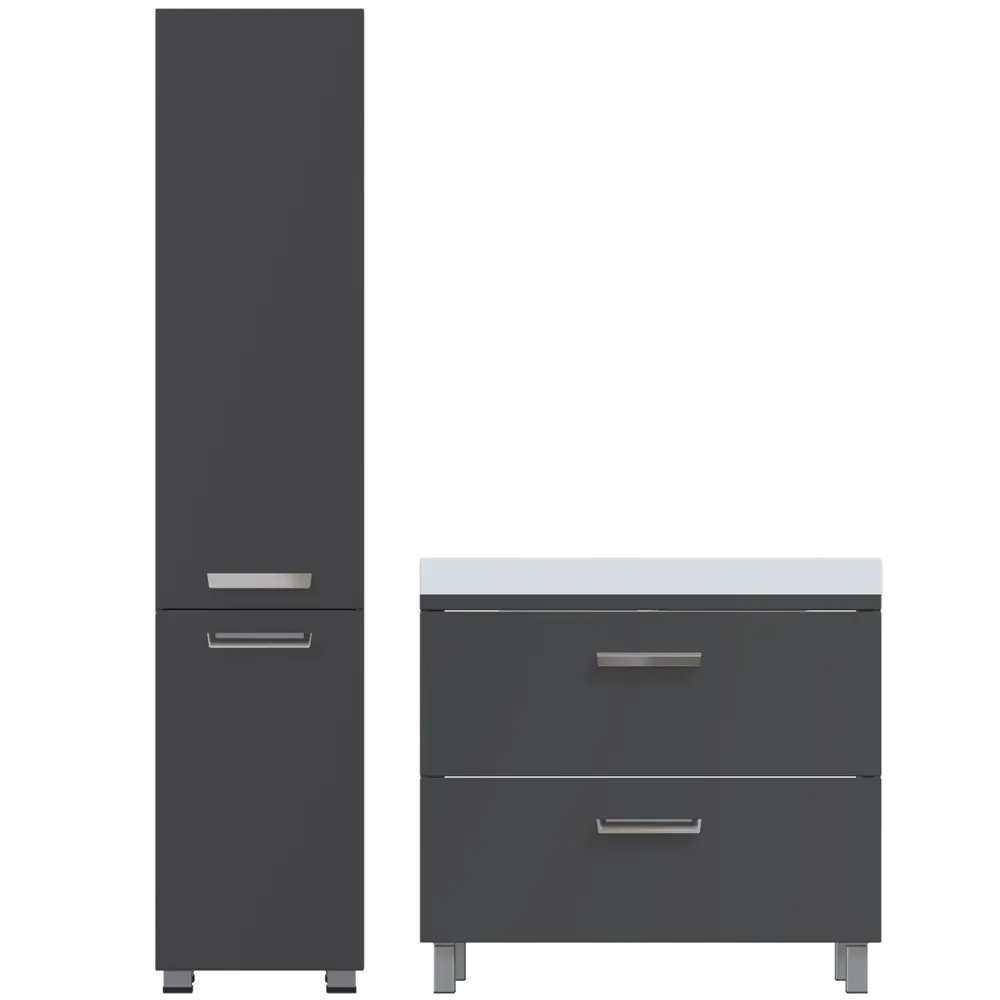 Тумба под раковину напольная Hilton 90 см цвет графит VIGO STLM-2002835 - Вид №3