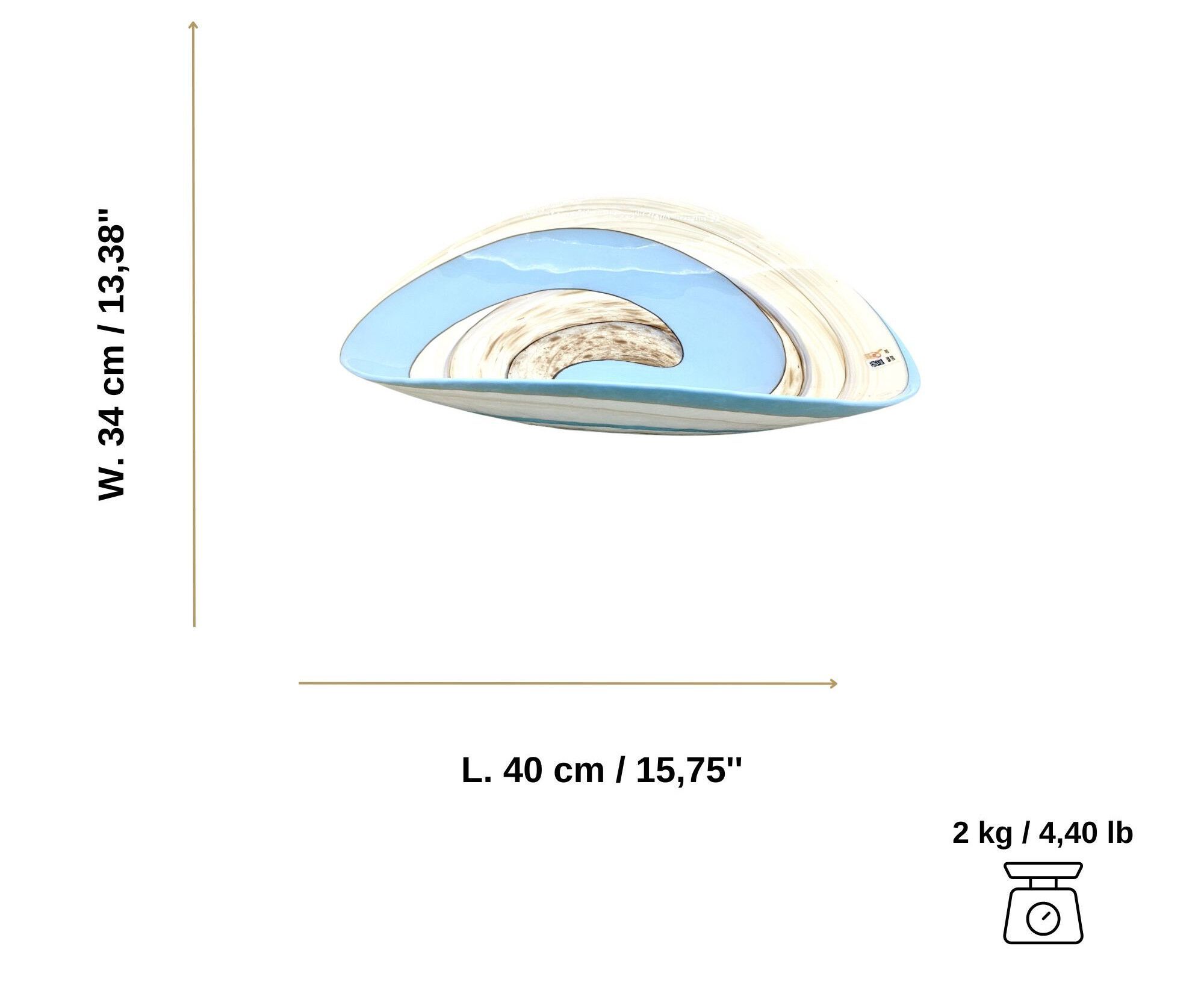 Тарелка для фруктов из муранского стекла ручной работы YourMurano Decorative Plates ARCH-00083524 - Вид №9