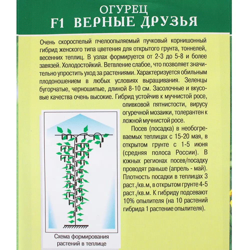 Семена Огурец «Верные друзья» F1 81932512 STLM-2176954 МАНУЛ  - Вид №2