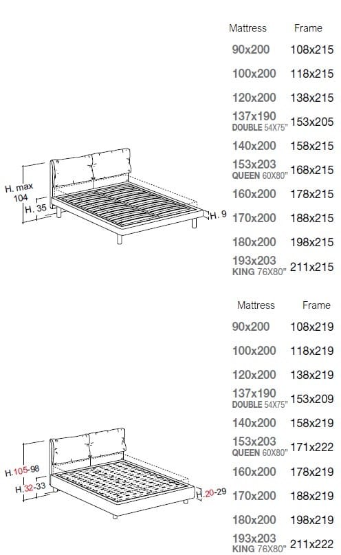 Двуспальная мягкая кровать Bolzan Iorca ARCH-00023118 - Вид №6